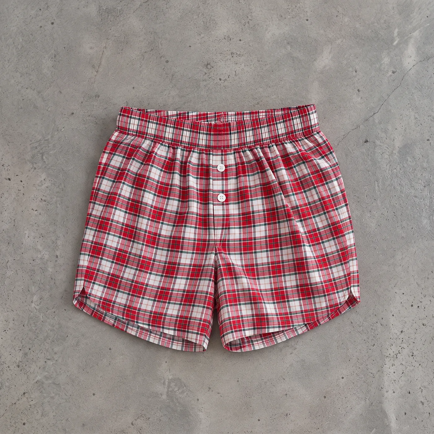 Boxer Tela Escoces Rojo