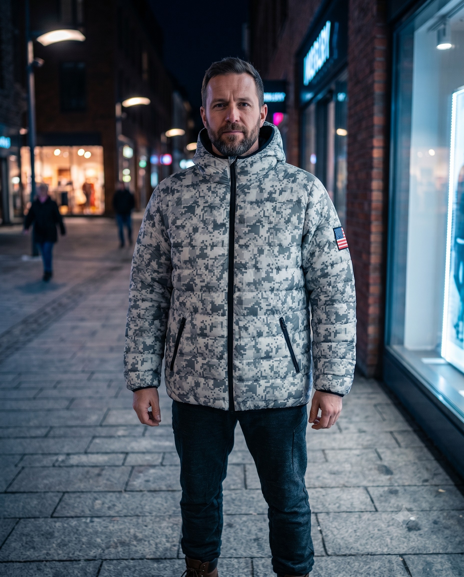Campera Puffer U.S. Army – Camuflaje Digital con Capucha 5
