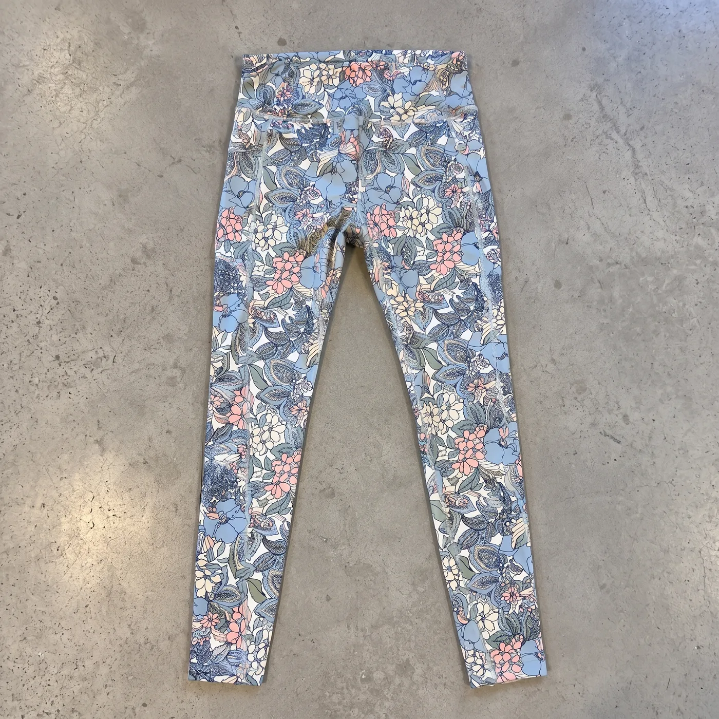 Calza Larga Tahari Sport Floral Celeste