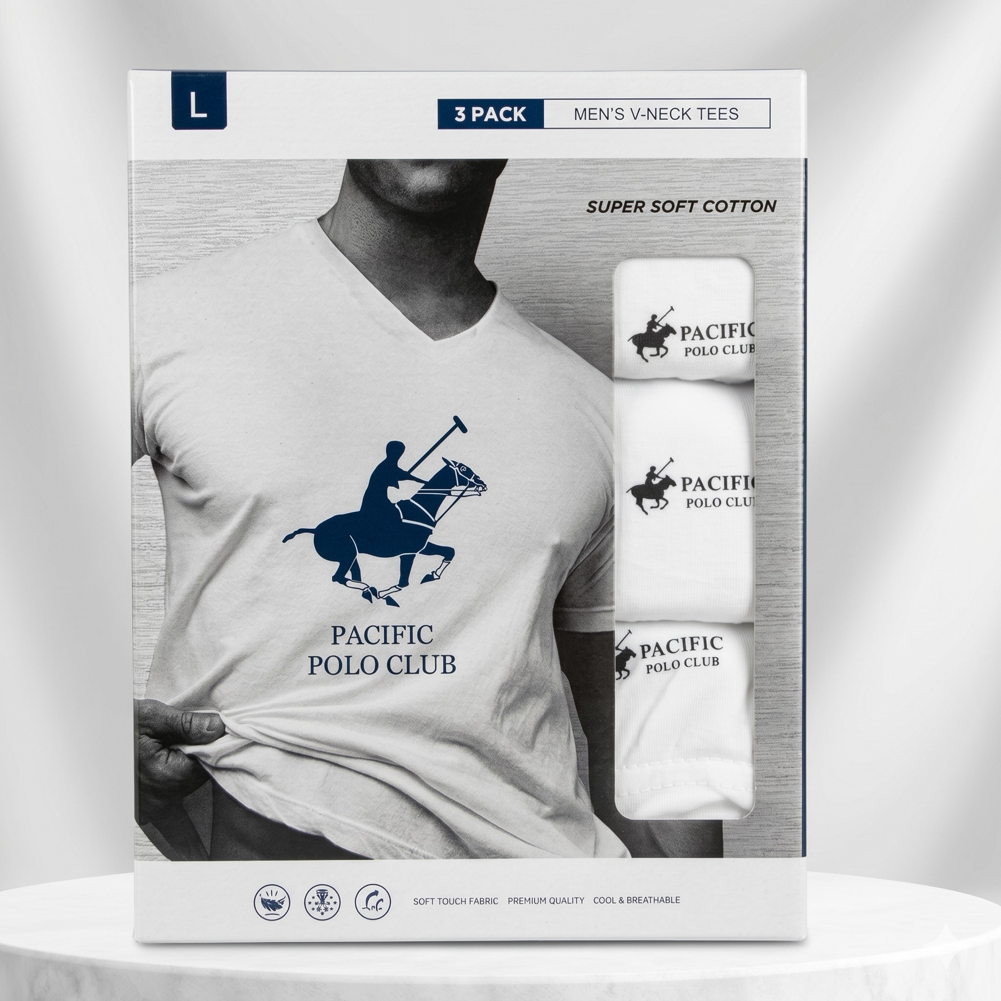 Pack x3 Remeras V-Neck Premium – Pacific Polo Club 4