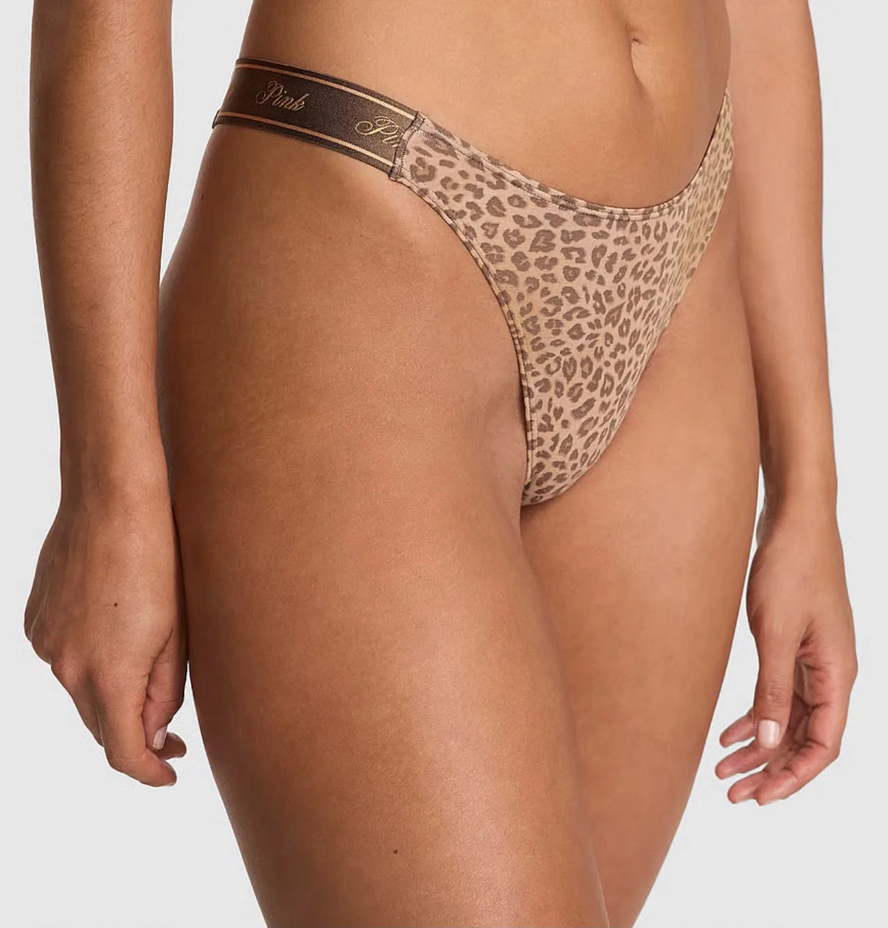 VS Pink Cotton High - Leg Thong 13