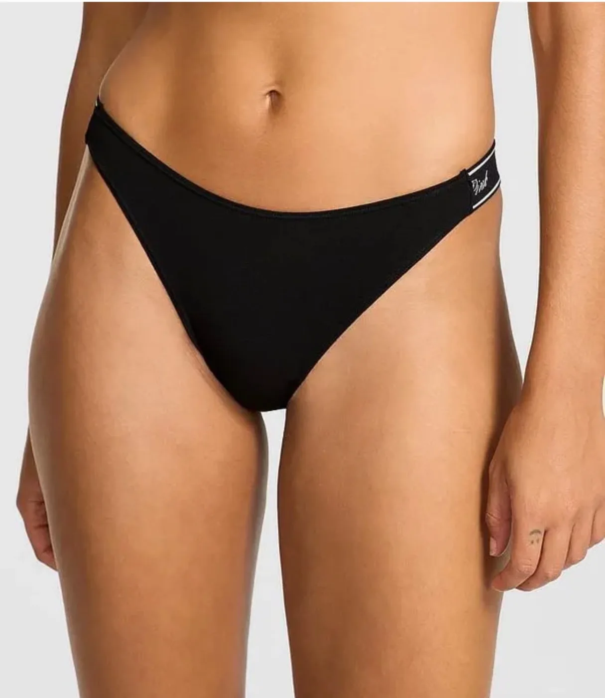 VS Pink Cotton High - Leg Thong 7