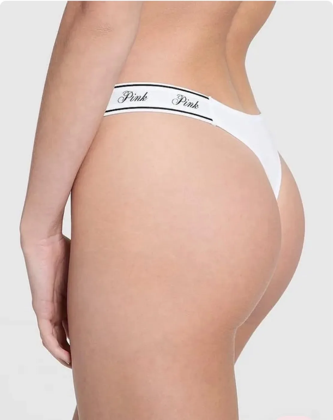 VS Pink Cotton High - Leg Thong 2