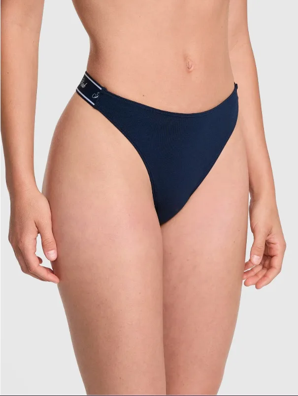 VS Pink Cotton High - Leg Thong 4