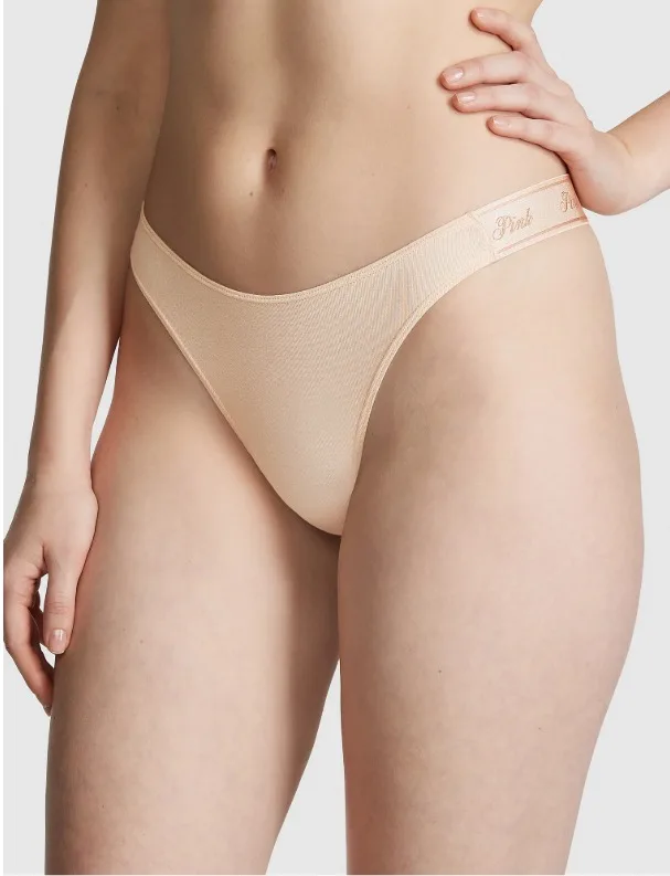 VS Pink Cotton High - Leg Thong 10