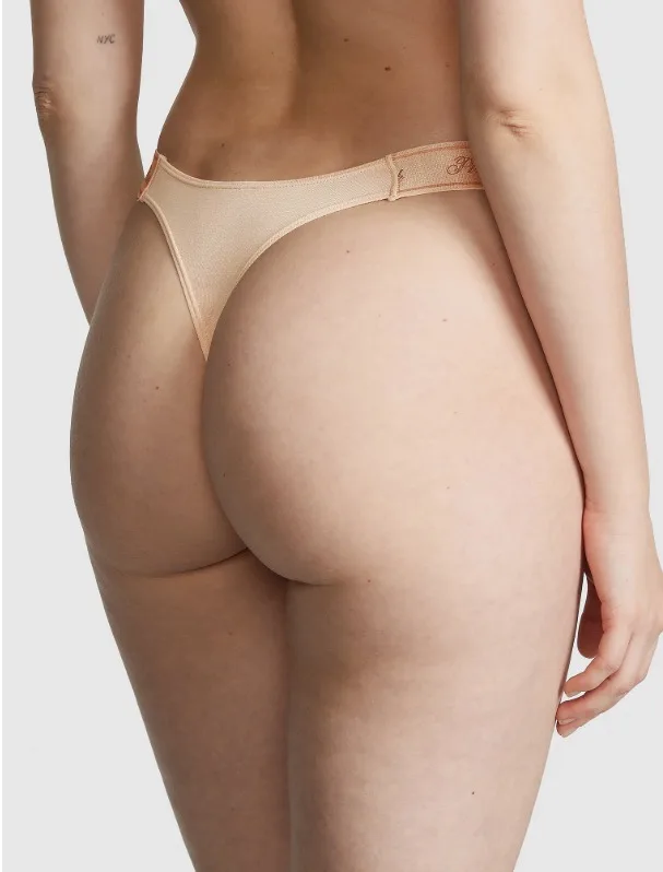VS Pink Cotton High - Leg Thong 11
