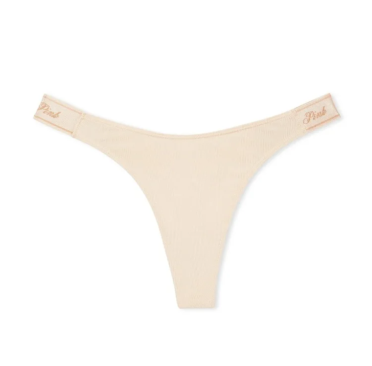 VS Pink Cotton High - Leg Thong 12