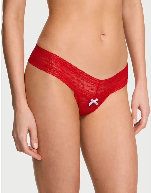 VS Heart Lace Thong 4