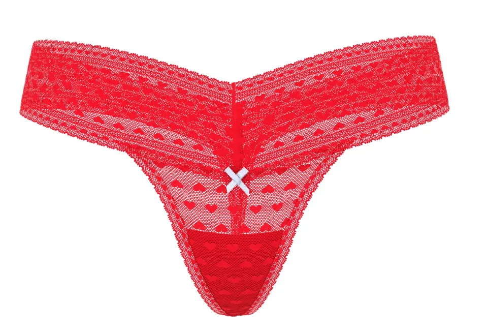 VS Heart Lace Thong 6