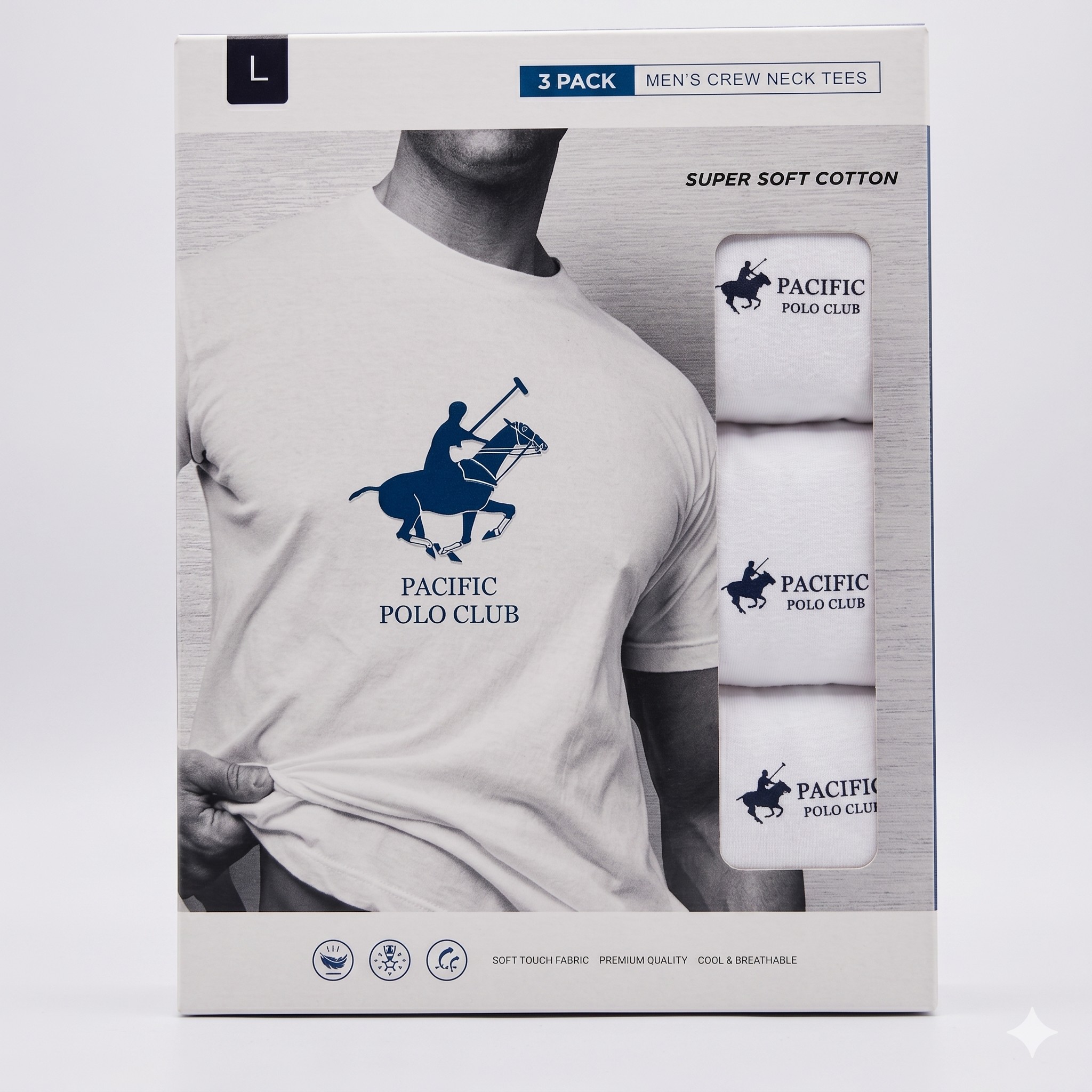 Pack x3 Remeras Cuello Redondo – Pacific Polo Club 4