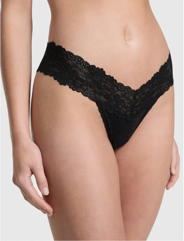 VS Pink Lace - Trim Thong 4