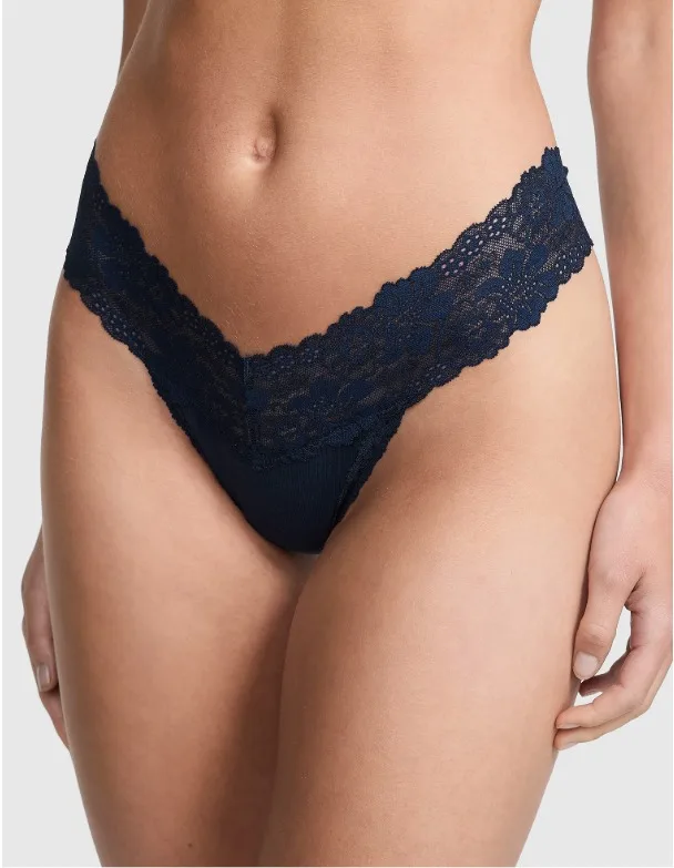 VS Pink Lace - Trim Thong 2