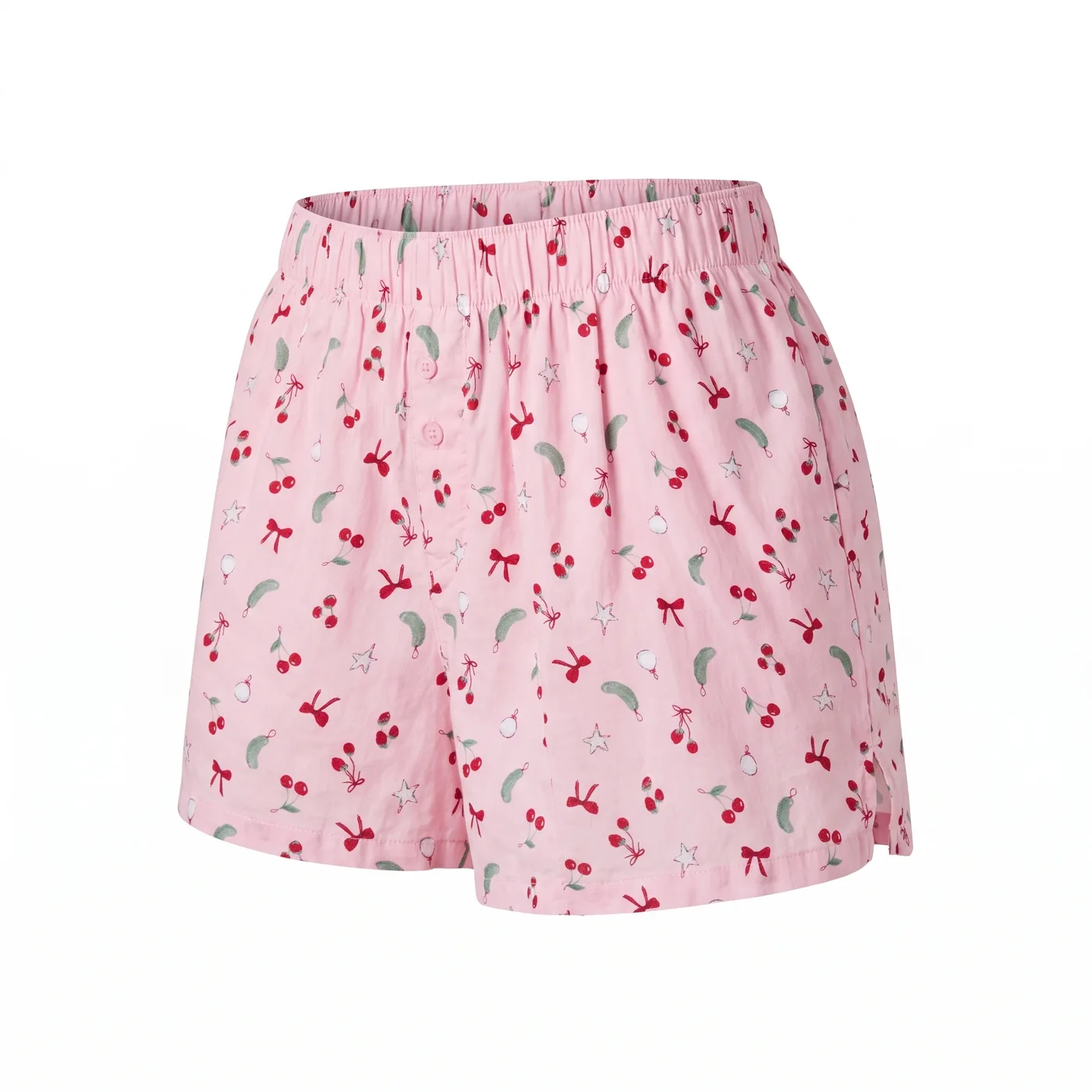 Boxer Tela Rosa con Guindas 2