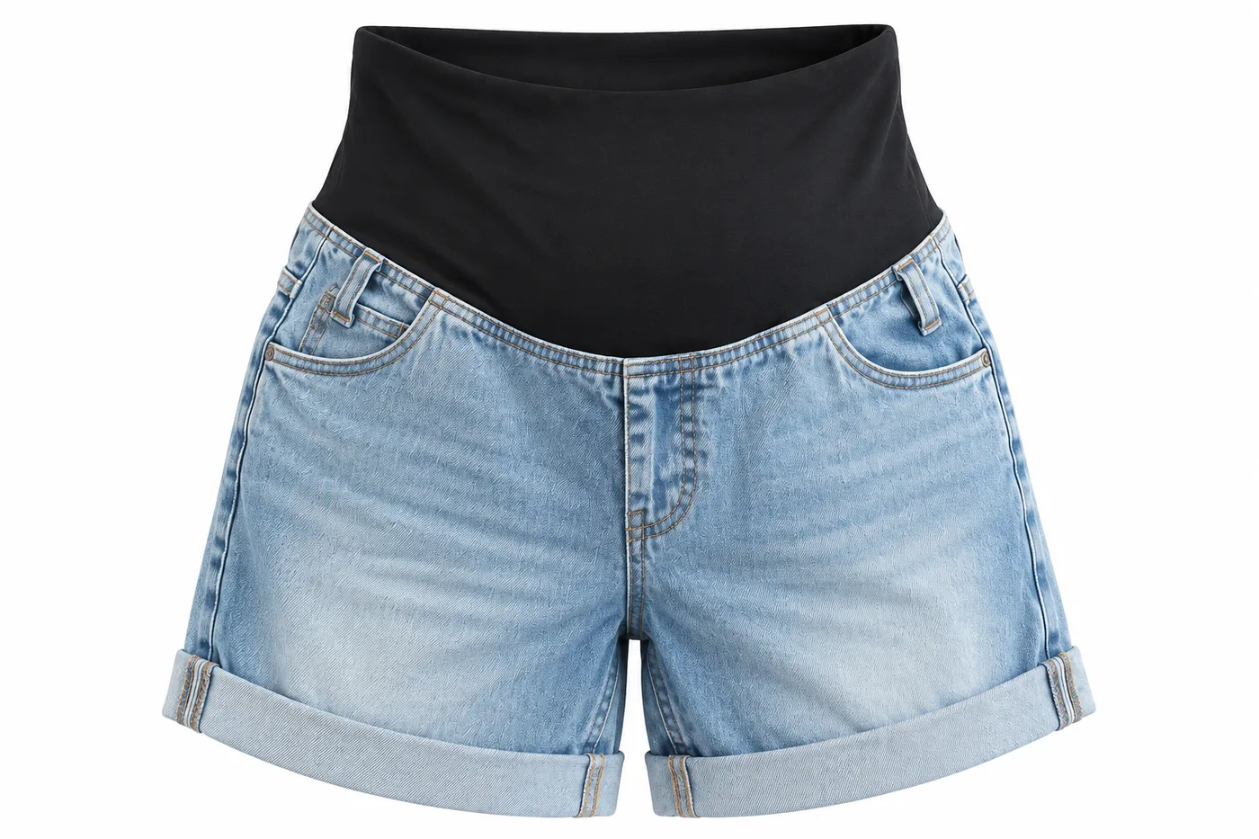 Short de Jean Maternal con Faja Elastizada Isabel Maternity