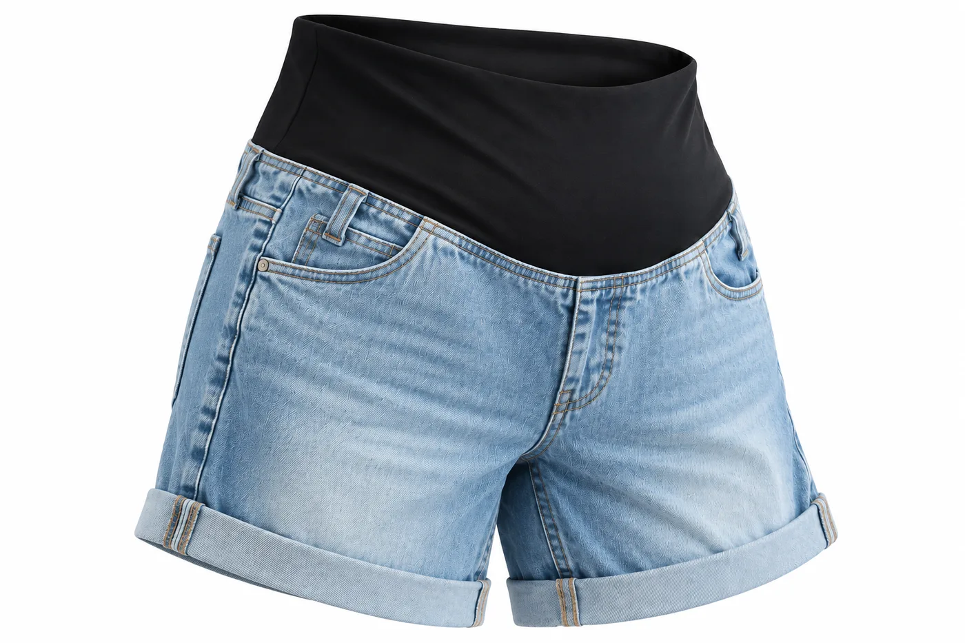 Short de Jean Maternal con Faja Elastizada Isabel Maternity 2